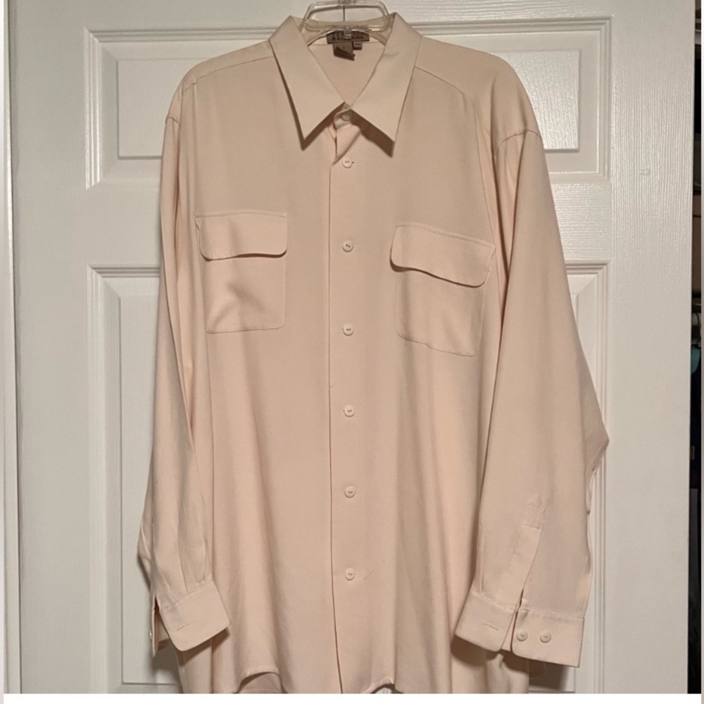 Fratelli Balzzano Off-White Long Sleeve Silk Shirt